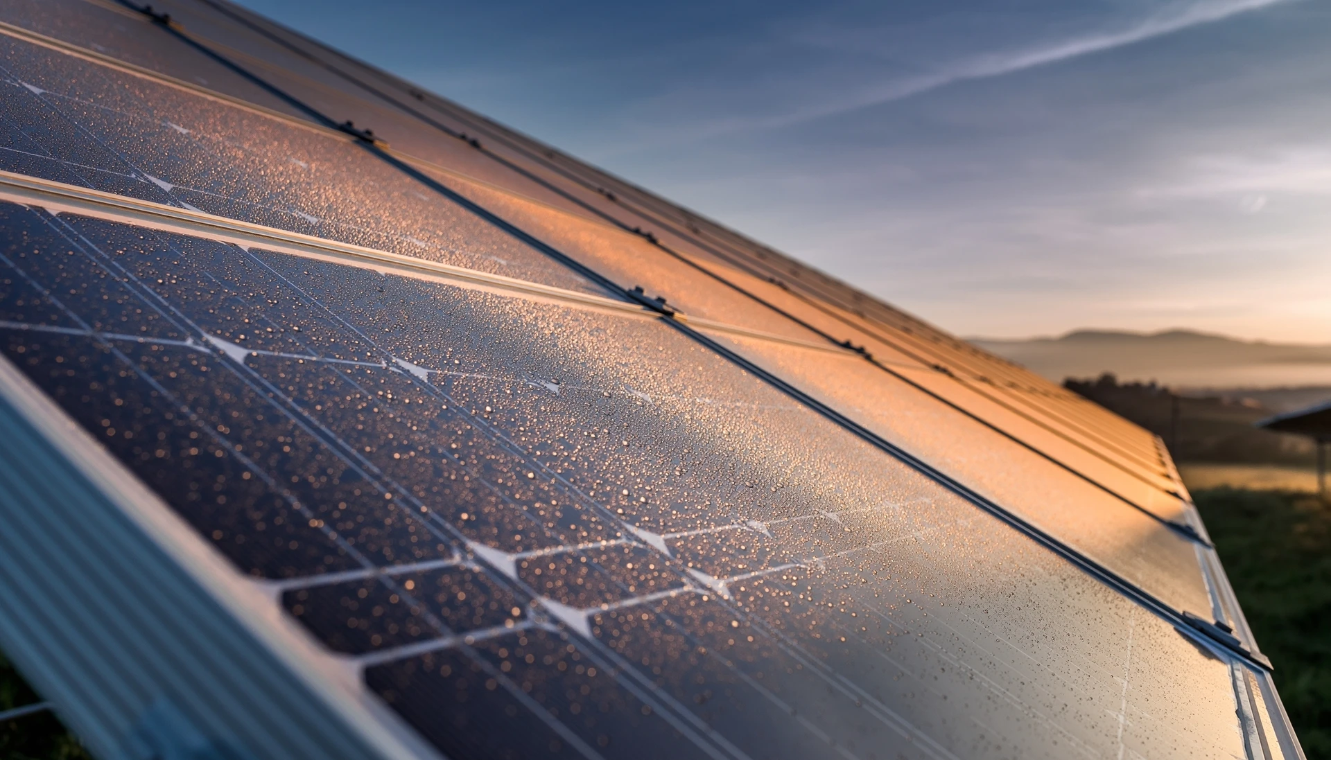 Panneaux solaires sur le toit d'une maison aux tuiles rouges